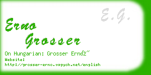 erno grosser business card